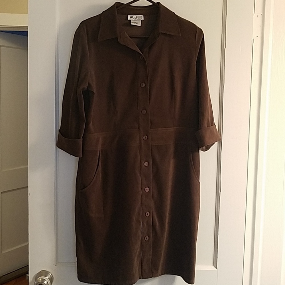 AGB button down dress